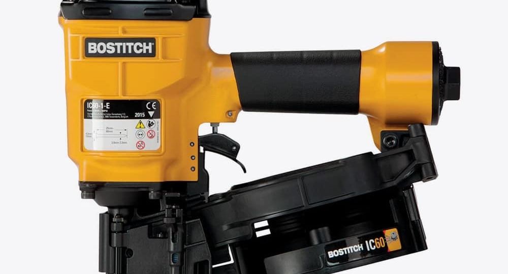 Bostitch IC60-1-E CT 60mm max coil nailer – powerful tool for roofing, siding, and fencing, with a 300-nail capacity and tool-free depth adjustment. the best nail gun for 2025