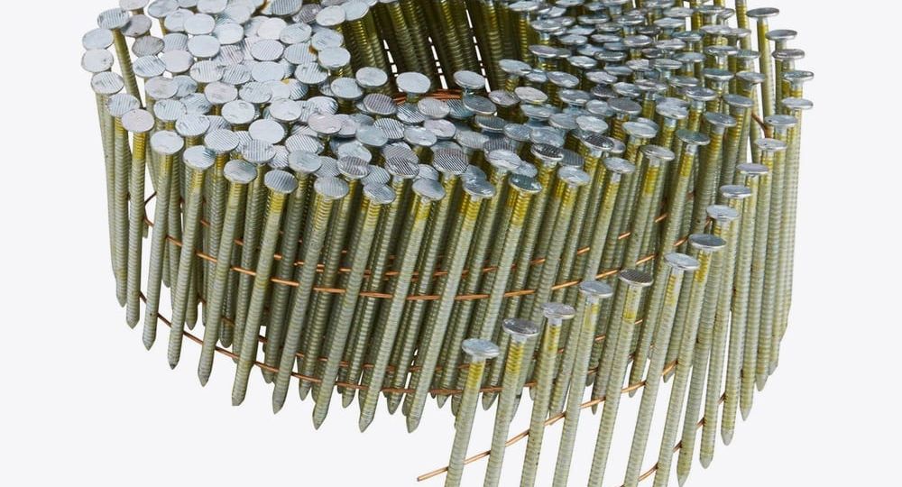 N130P380R100G8Q 100mm ring galvanised coil nails – durable, corrosion-resistant nails for heavy-duty roofing, framing, and fencing applications. which nails to use with a nail gun
