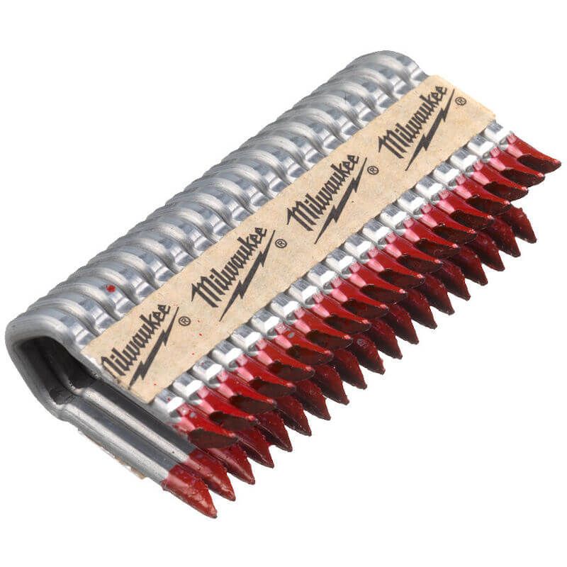 Box of Milwaukee 45mm fencing staples – galvanised staples with barbed legs for fixing wire and mesh to timber posts.
