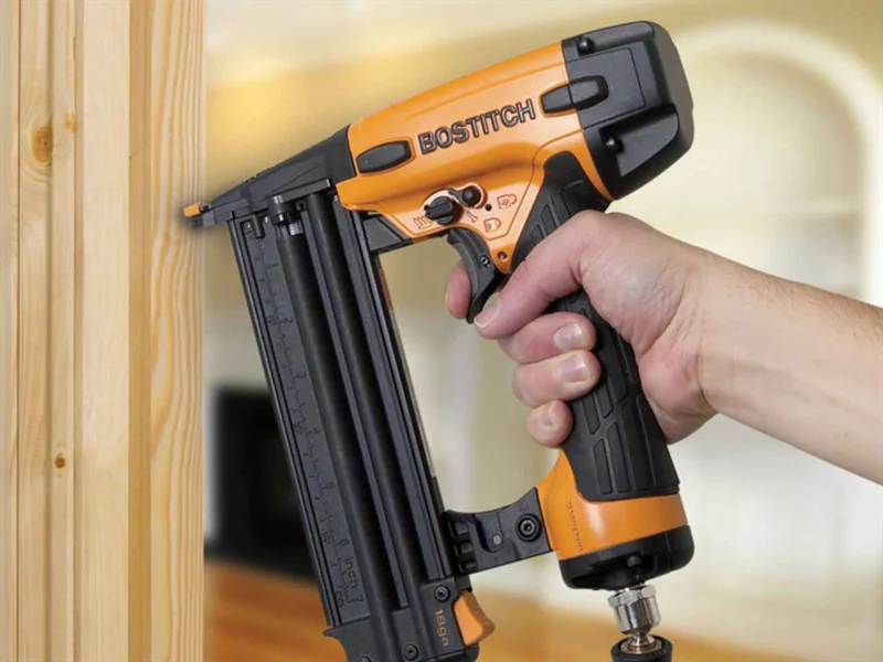 Bostitch BT1855-E 18 gauge brad nailer – lightweight air tool for finish and trim work, with 15–55mm brad range., nail and staple guns